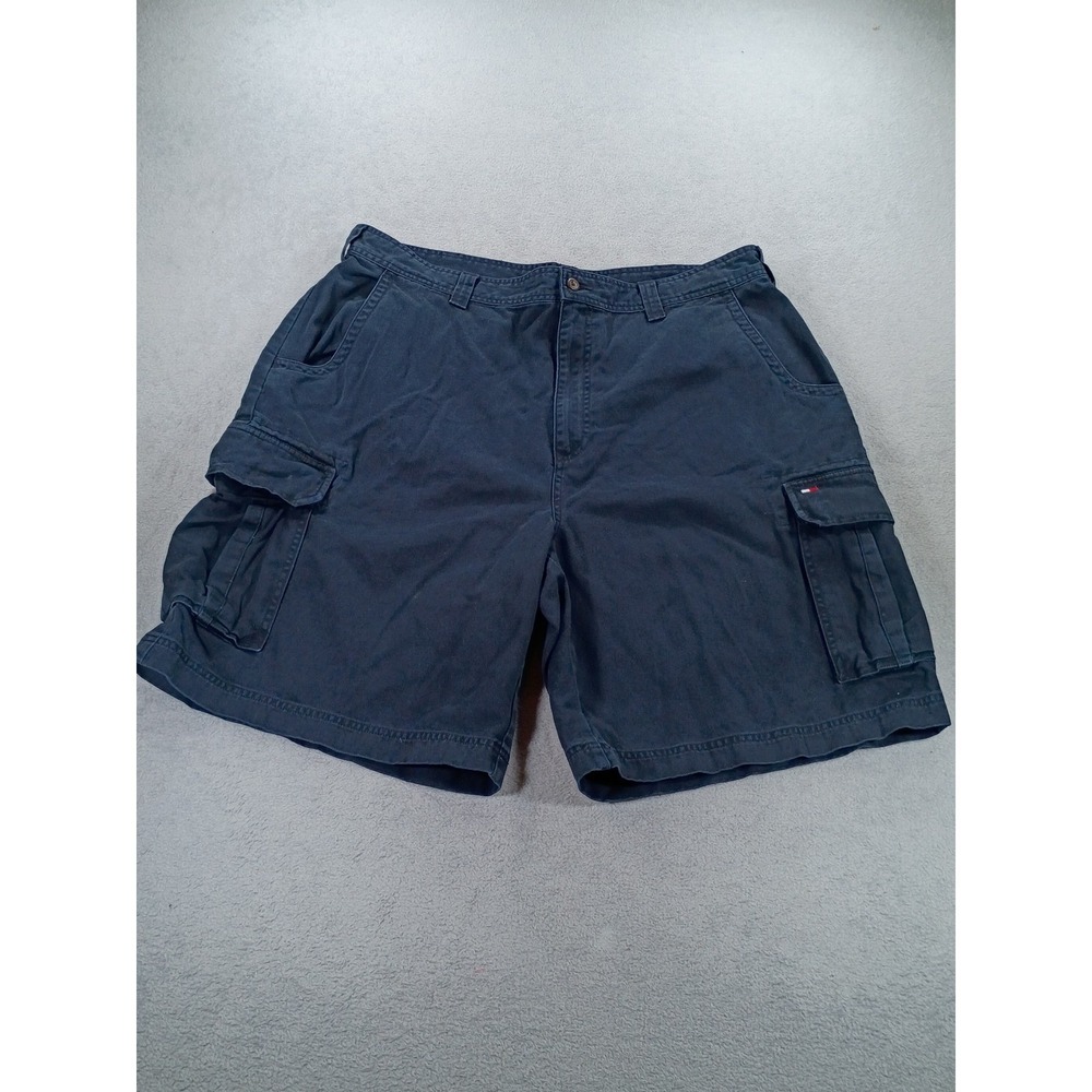 Tommy Hilfiger Mens Cargo Shorts Navy Blue Size 38 Cotton Utility 1882